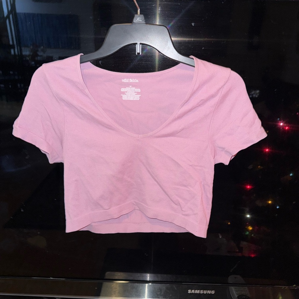 Wild Fable Light Pink Crop Top